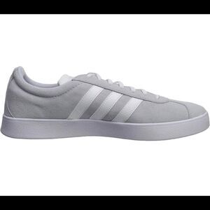 Adidas VL Court Skate Shoe Ortholite Float Women’s Sneaker Gray Suede Sz 8 1/2